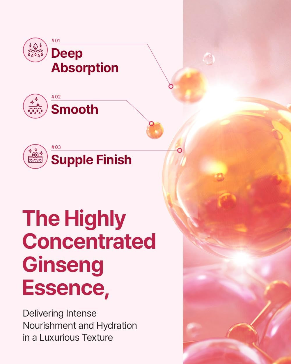 Red Ginseng Daily Defense Essence - Firming & Skin Barrier Repair Serum for Dry Skin, Korean Red Ginseng Essence, Korean Skin Care Gifts for Women, 1.01 Floz / 30Ml